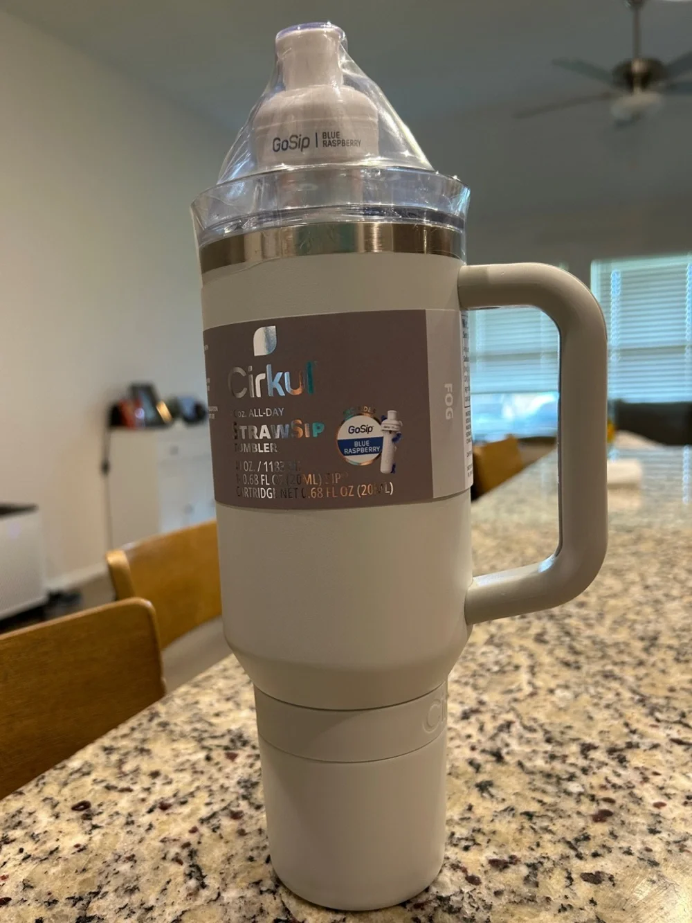 Cirkul All Day StrawSip Tumbler - Light Gray 1 cartridge
